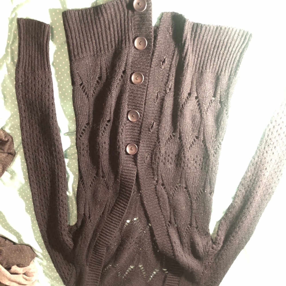 Black crotchet cardigan